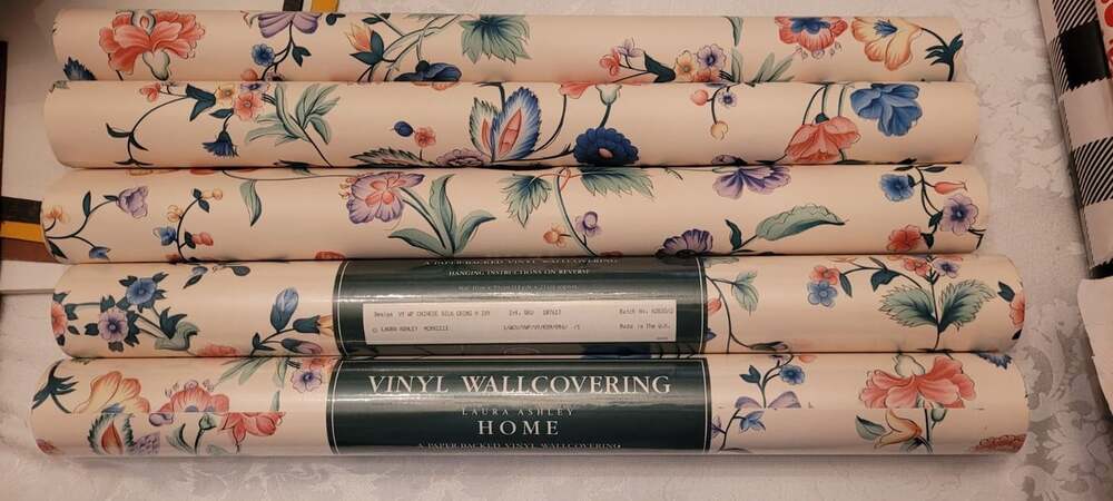 Laura Ashley Floral Paper Backed Vinyl Wallpaper 10mx53cm 57 Sq ft Non-Pasted